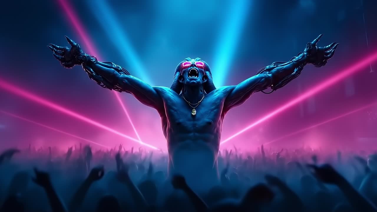 A man standing in front of a crowd of people at a concert