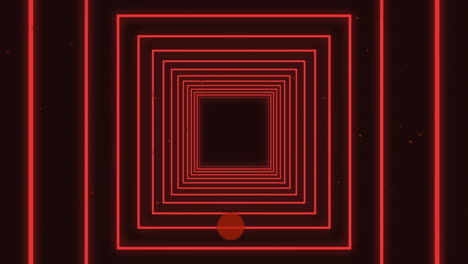 animación digital de formas cuadradas en movimiento sin costuras contra puntos rosados flotando en fondo negro