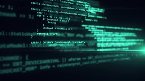 close-up of computer code