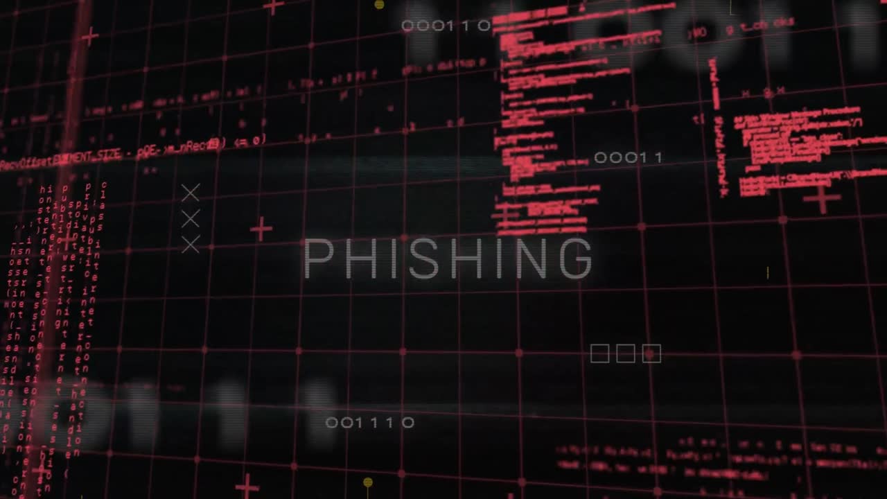 Animation of data processing over graph on black background