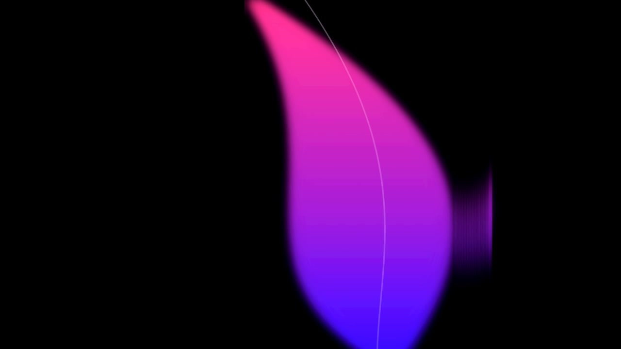 Abstrakt rosa og lilla gradient bladform på svart bakgrunn
