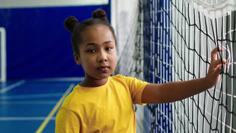 girl at the soccer field