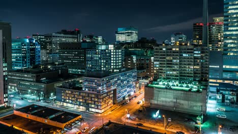 modern futuristic night toronto city traffic