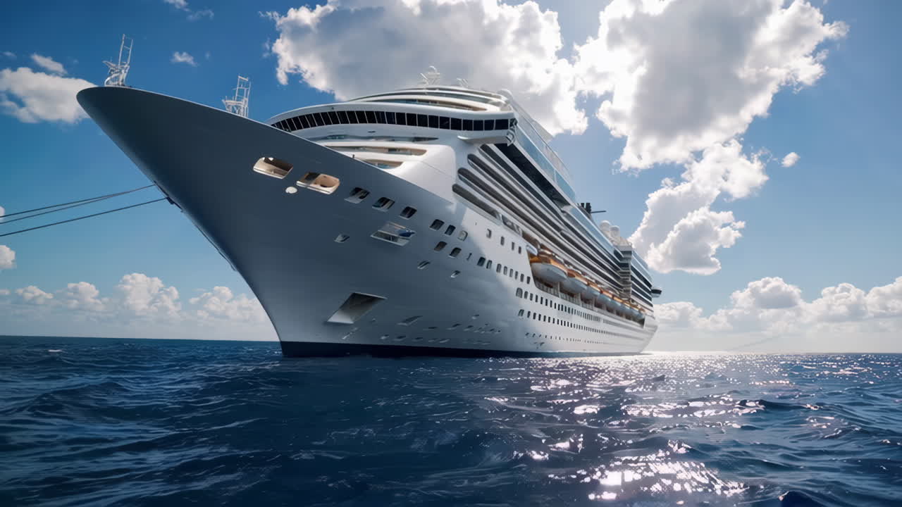 Large Cruise Ship on the Ocean