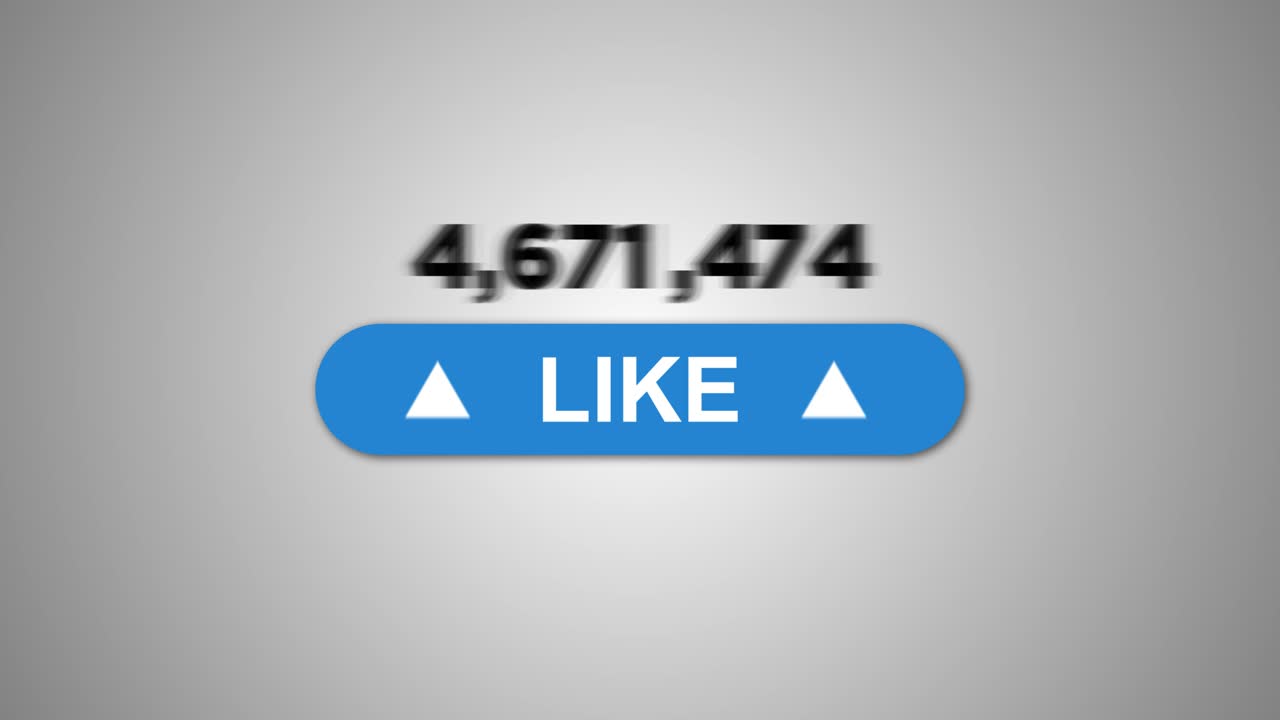 Dynamic Social Media 'Like' Button with Increasing Counter Animation