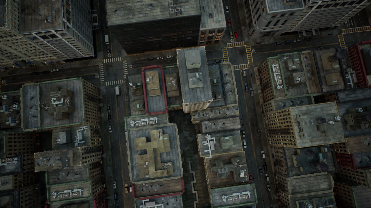 vista aérea de los techos de los edificios del centro de Nueva York