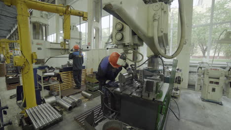 metal manufacturing process in a factory