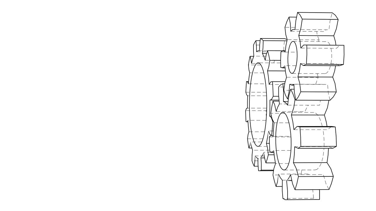 기어 이 회전하는 원활한 루프