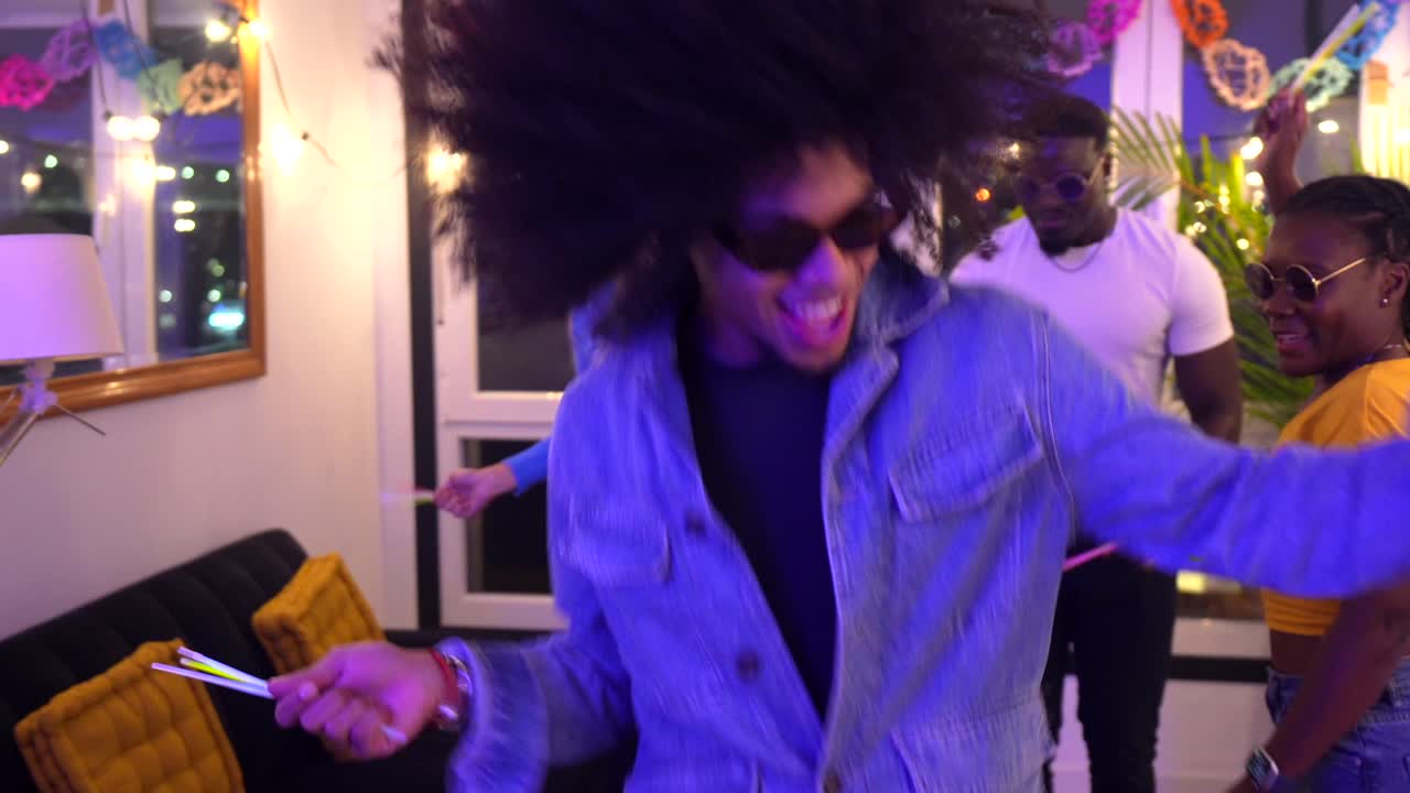 Friends enjoying a fun party together
