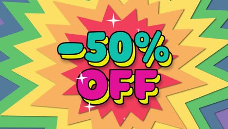 - el 50% de descuento.