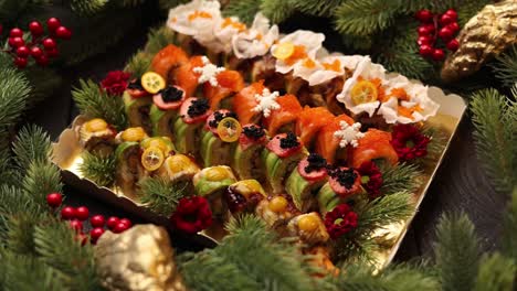 christmas sushi platter