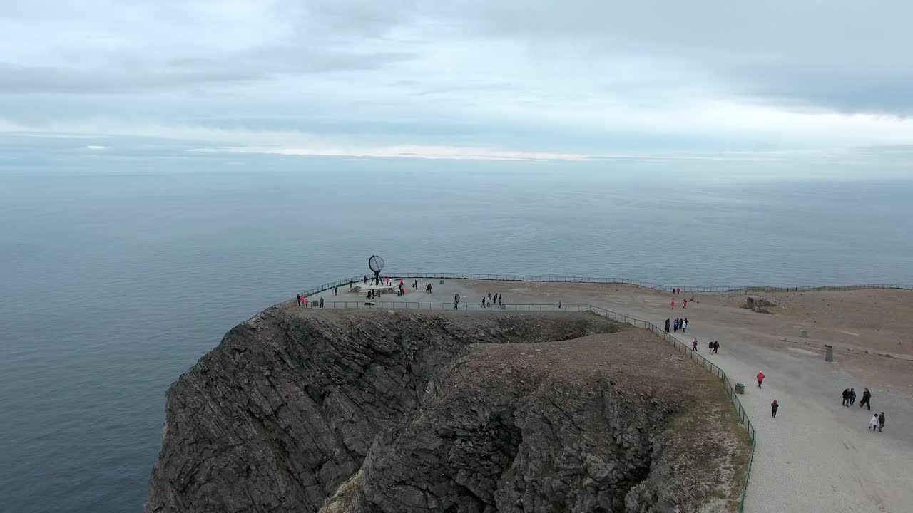 노르웨이 북부의 북쪽 케이프 (nordkapp).