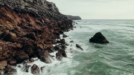 rocky coastline with waves