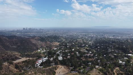 hollywood sign in los angeles california by drone 4k-8