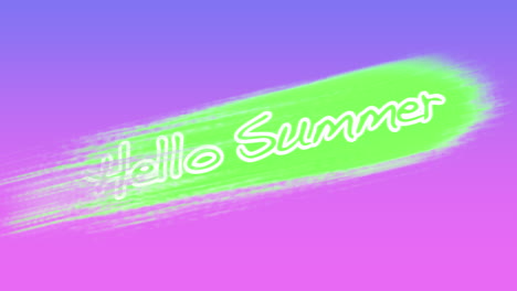 Hello-Summer-with-green-brushes-on-purple-gradient