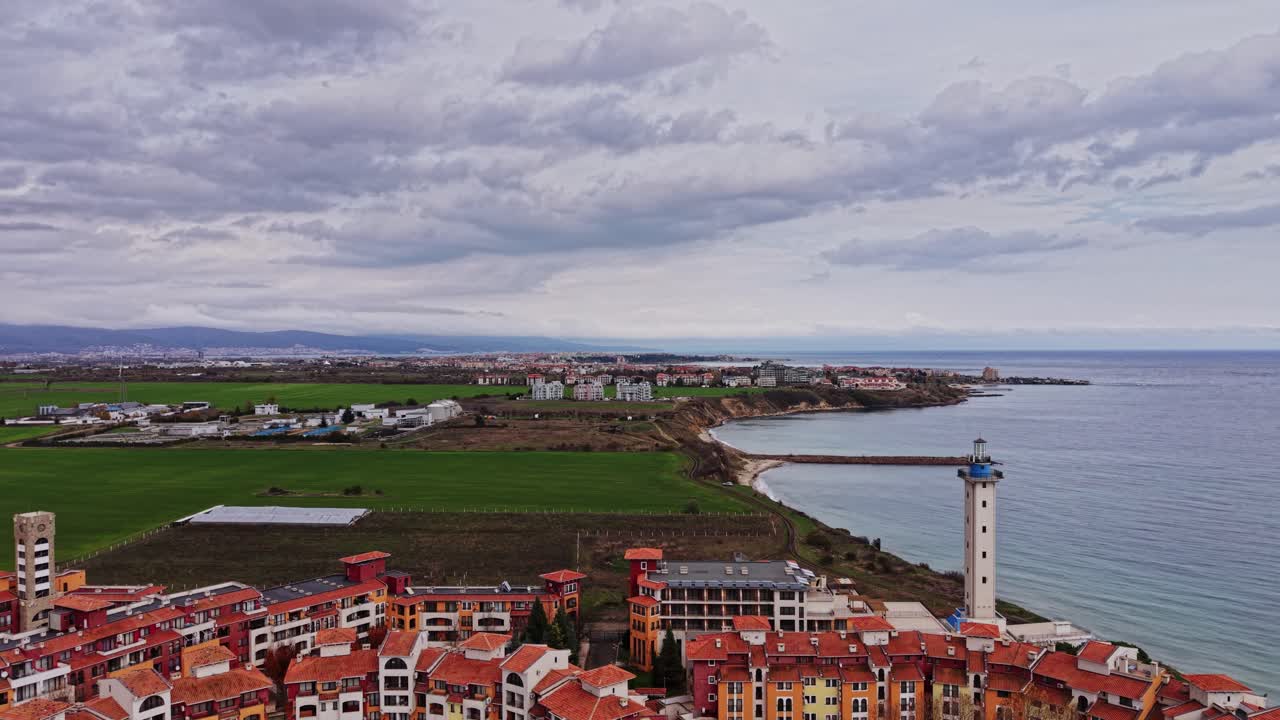 Splendida vista aerea del paesaggio costiero in Bulgaria