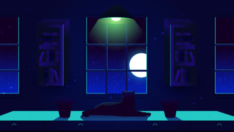 motion graphic of gradient lo fi illustrations