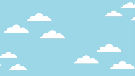 clouds passing through blue sky icons