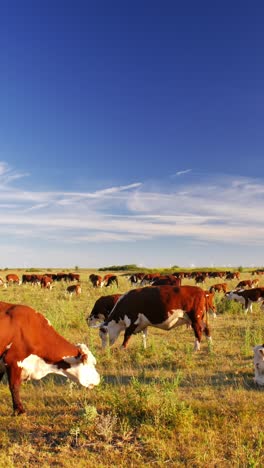 Este-Idílico-Entorno-Rural-Refleja-La-Sencilla-Belleza-De-La-Naturaleza-Y-La-Tranquila-Armonía-De-La-Vida-En-La-Granja,-Donde-Las-Vacas-Se-Mueven-Tranquilamente,-Disfrutando-De-Su-Día-Al-Sol.