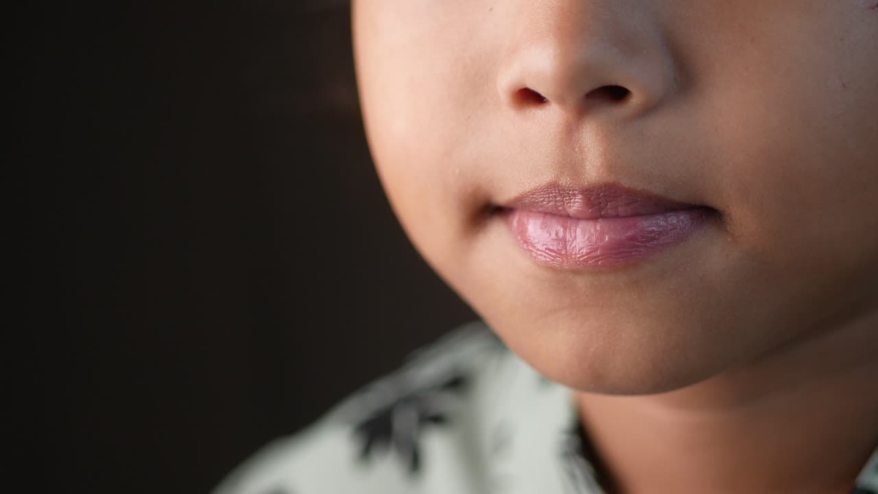 어린이의 얼굴의 클로즈업