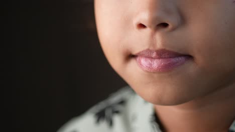 close-up of a child's face