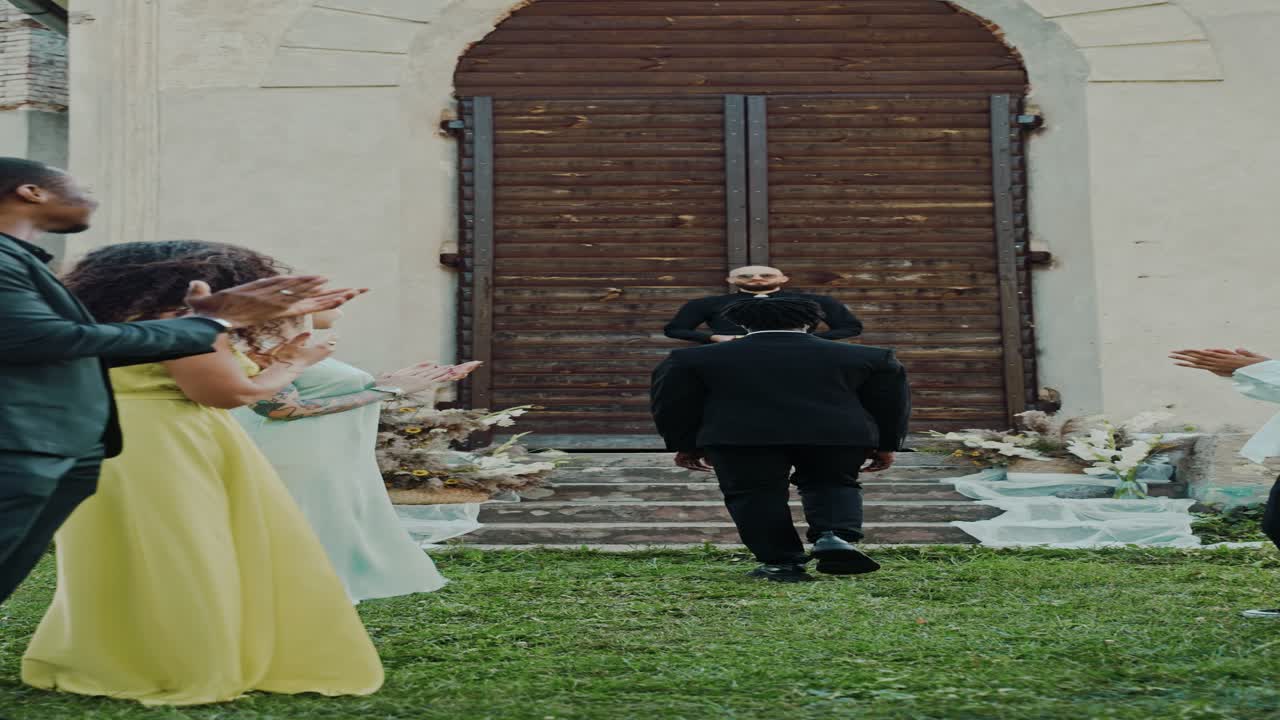 Wedding Ceremony with Groom and Priest
