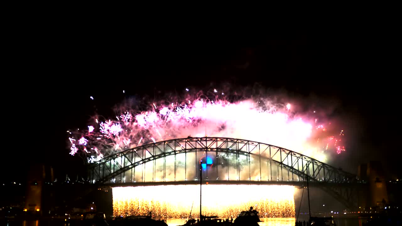 새해 이브 화재 작업 시드니 - 4k