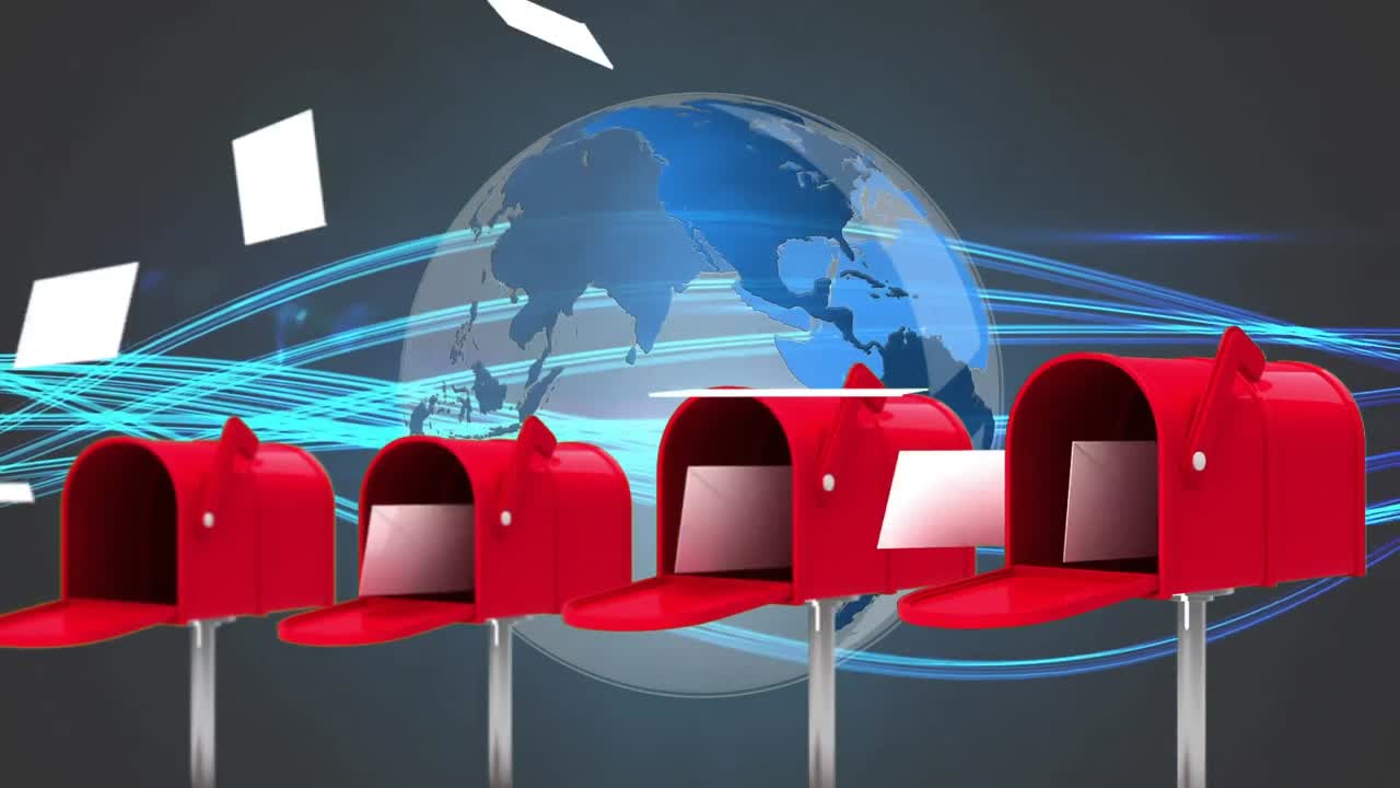 почтовый ящик и глобус