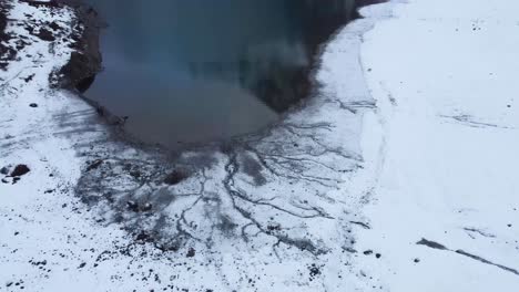oeschinensee lake in winter switzerland 4k drone footage