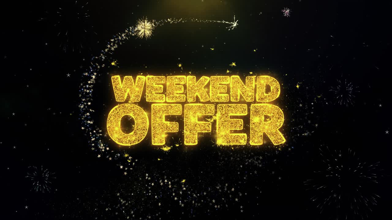 Weekend Offer Fireworks Graphic Design