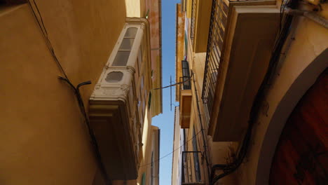 narrow streets in the old town of palma de mallorca