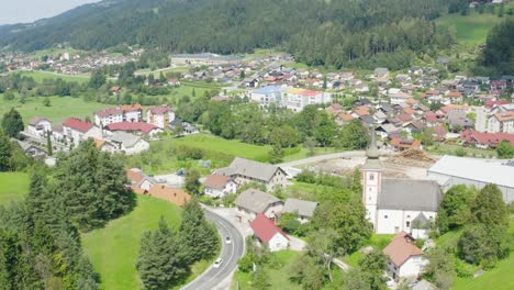 slovenj gradec, a small rural town in the countryside of slovenia