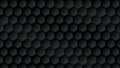 hexágono negro en forma de panal de miel superficie mate moviéndose hacia arriba y hacia abajo al azar. concepto de fondo de diseño moderno abstracto. video gráfico en movimiento de 4k. bucle sin costuras