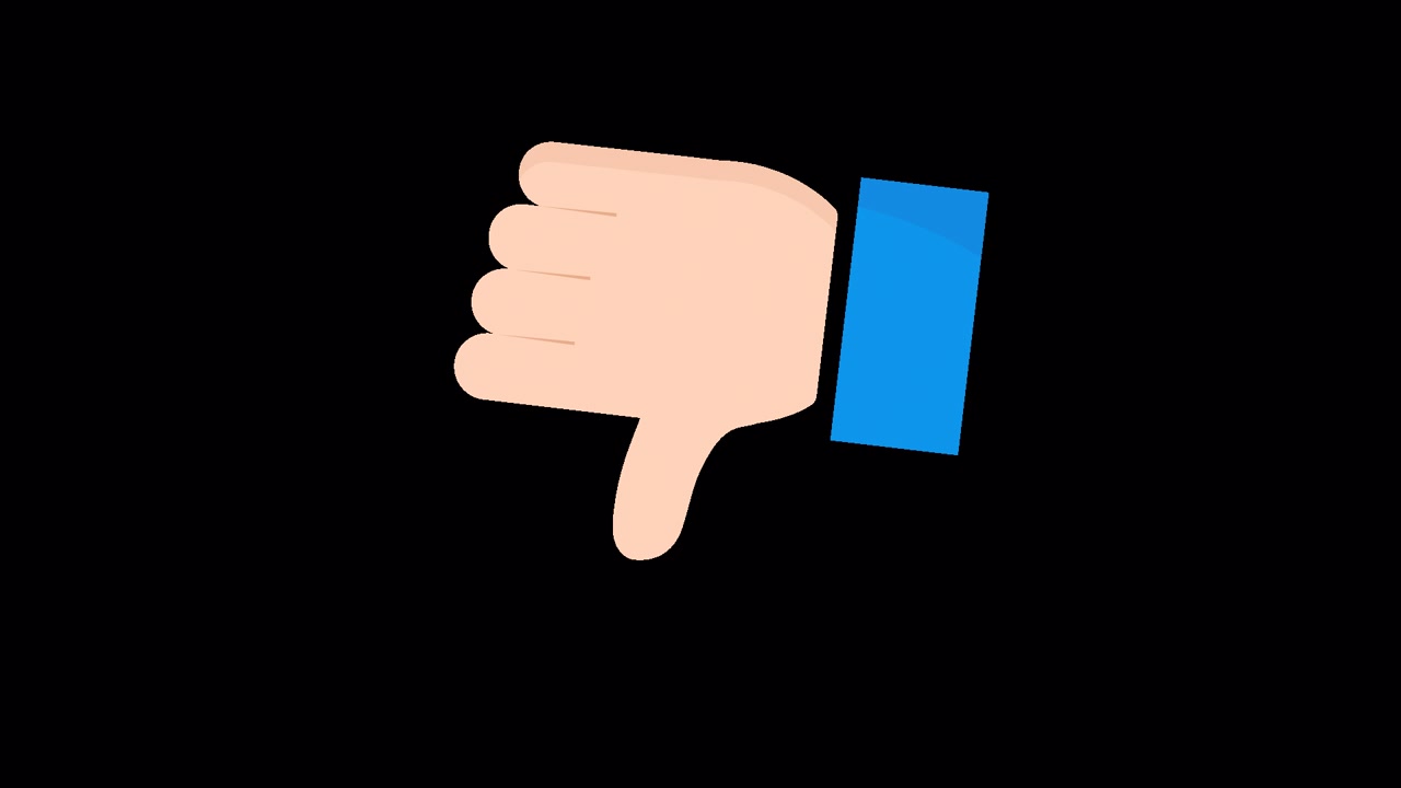 Animated Hand Showing Thumbs Down Gesture
