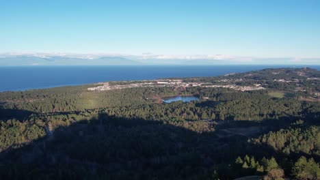 isla de vancouver, montañas, vistas al bosque y al océano, canadá, lone tree hill