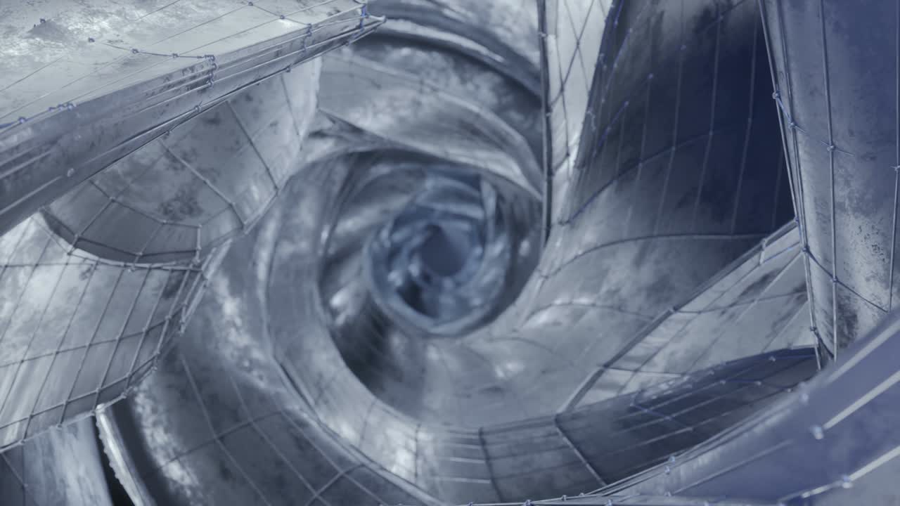 끝없는 색 우주 포털 3d 렌더링 애니메이션