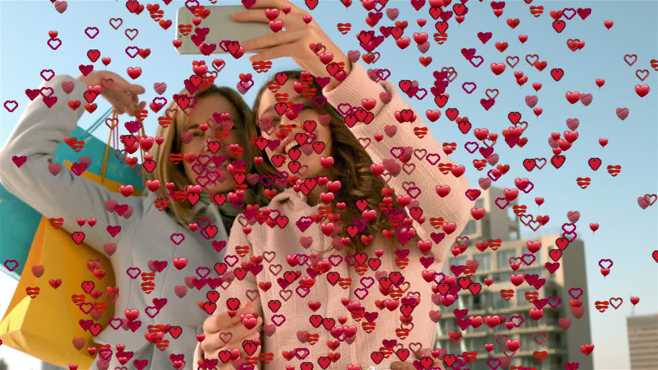 Selfie를 복용하는 친구