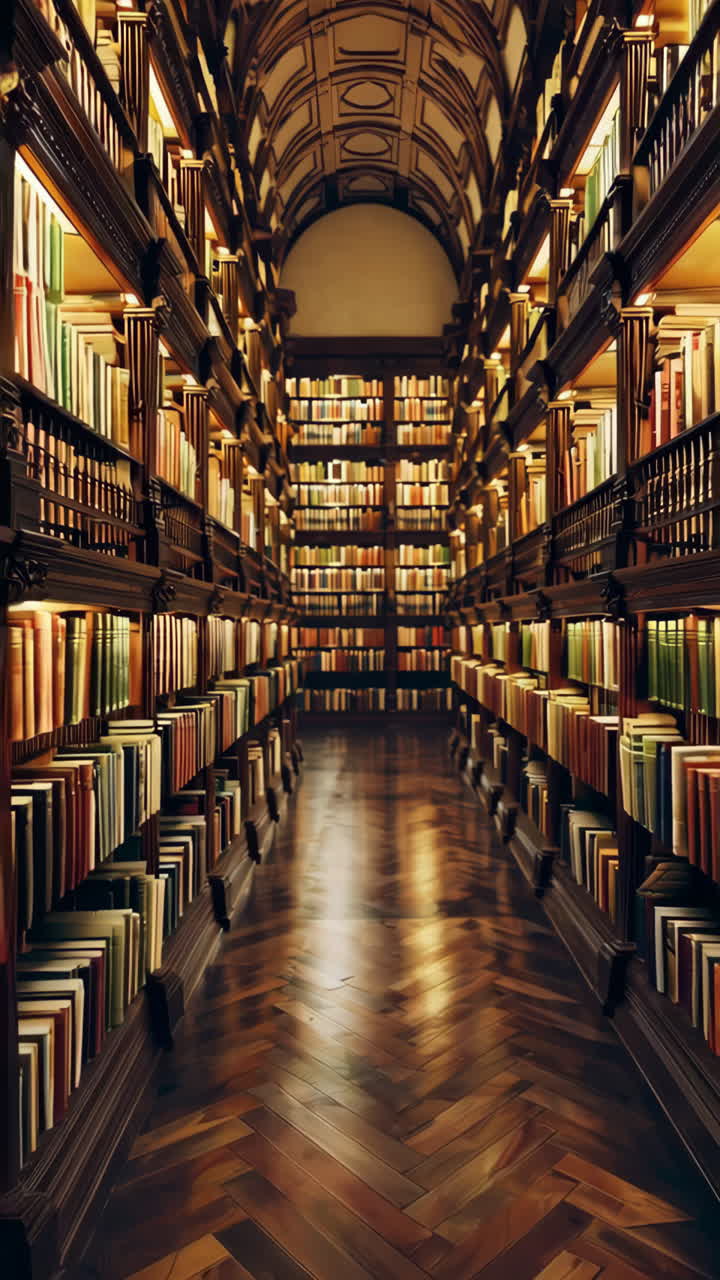 interior de la biblioteca antigua