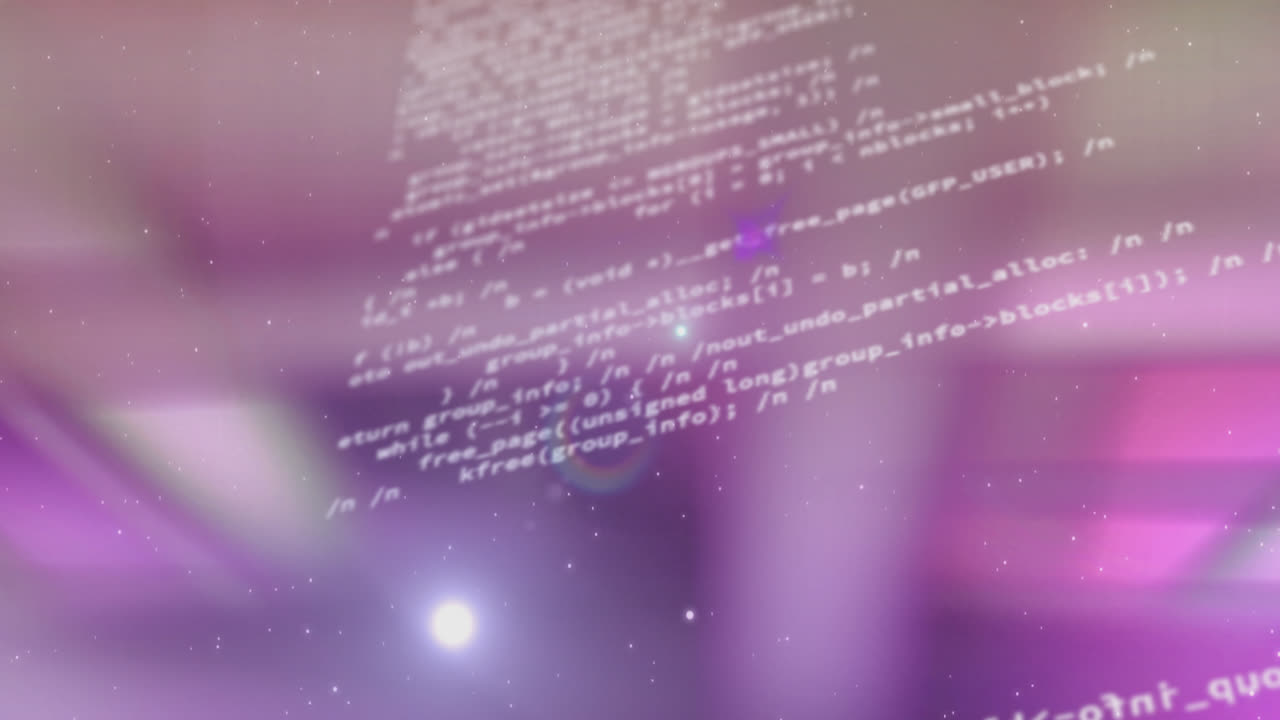 animazione dell'elaborazione dei dati su uno sfondo sfocato