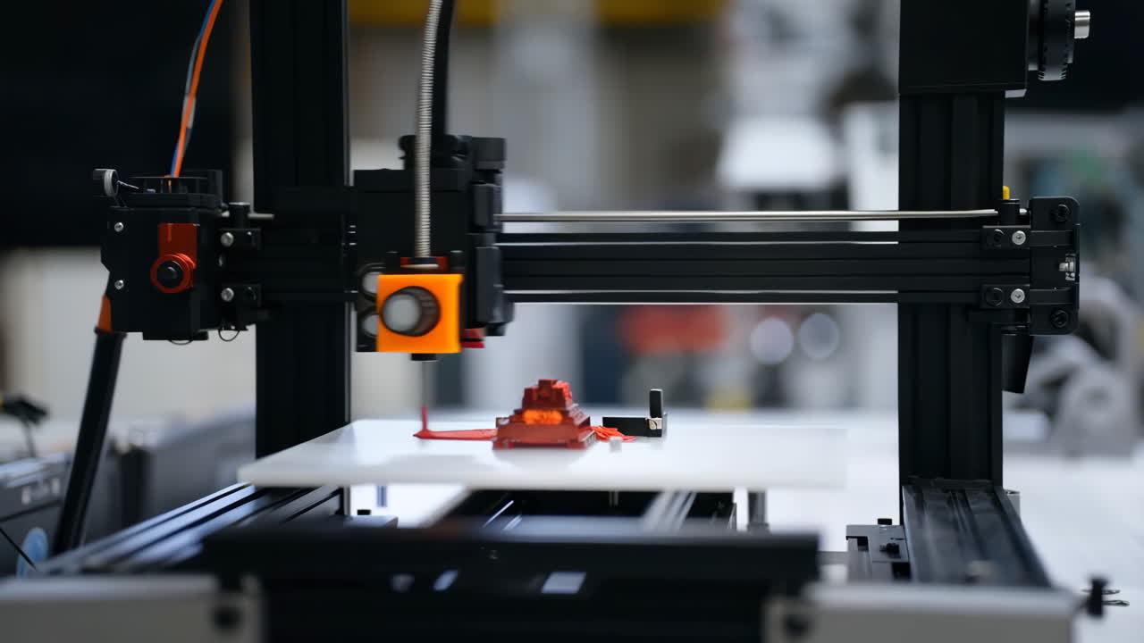A 3D Printer in Operation, Creating an Object