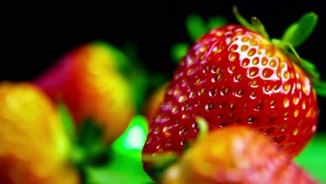 close-up of strawberries