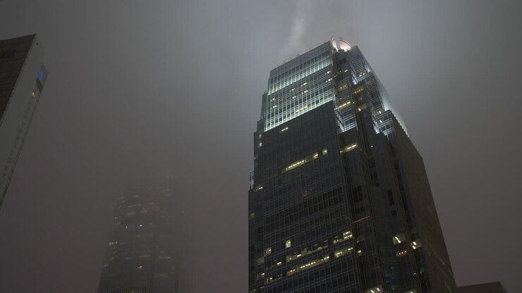 Hong Kong Skyscraper at Night