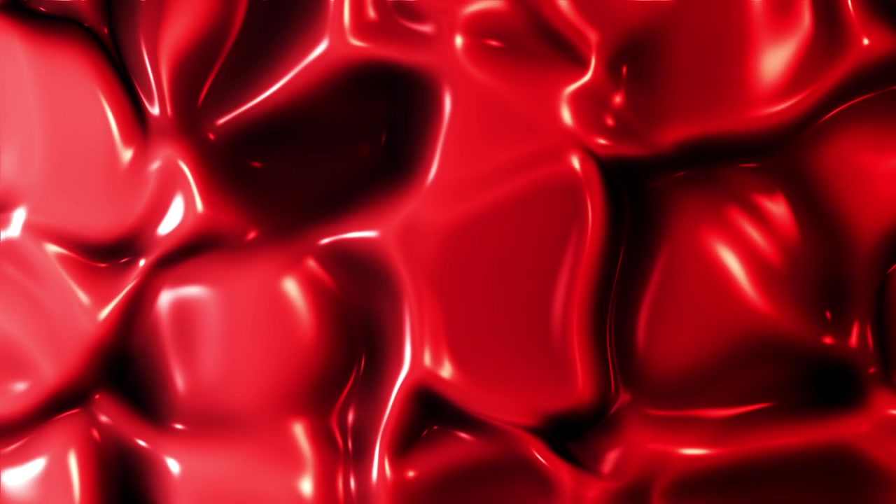 Vibrant Red Liquid Surface Undulating with Shimmering Highlights