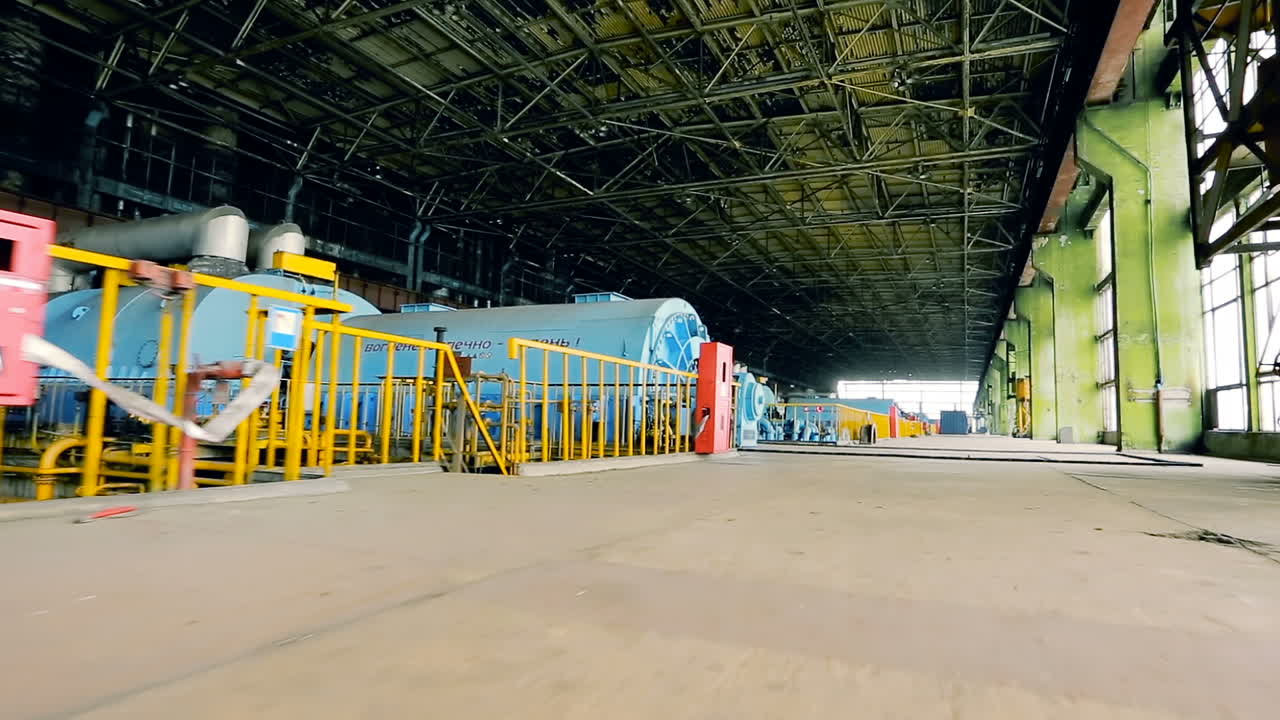 Power plant turbine. Turbine of power generator in industrial thermal power plant