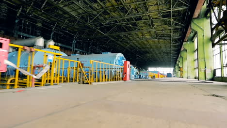 power plant turbine. turbine of power generator in industrial thermal power plant
