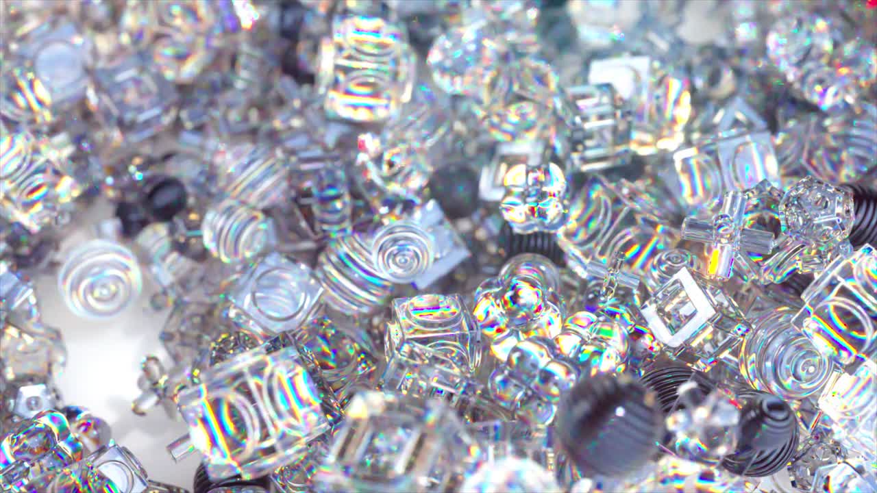 추상적인 기하학적 결정 모양