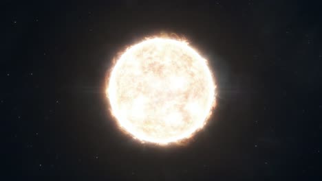 Slowly-Approaching-a-Realistic-Glowing-Orange-Star-in-Space