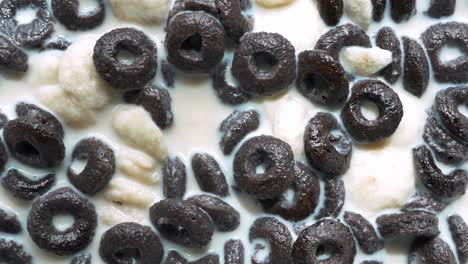 chocolate cereal in milk