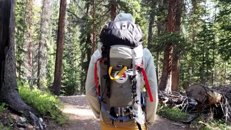 following guy hiking on trail in colorado