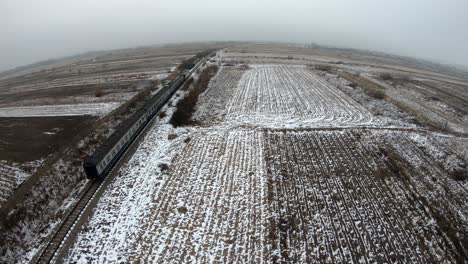 following the train with the drone